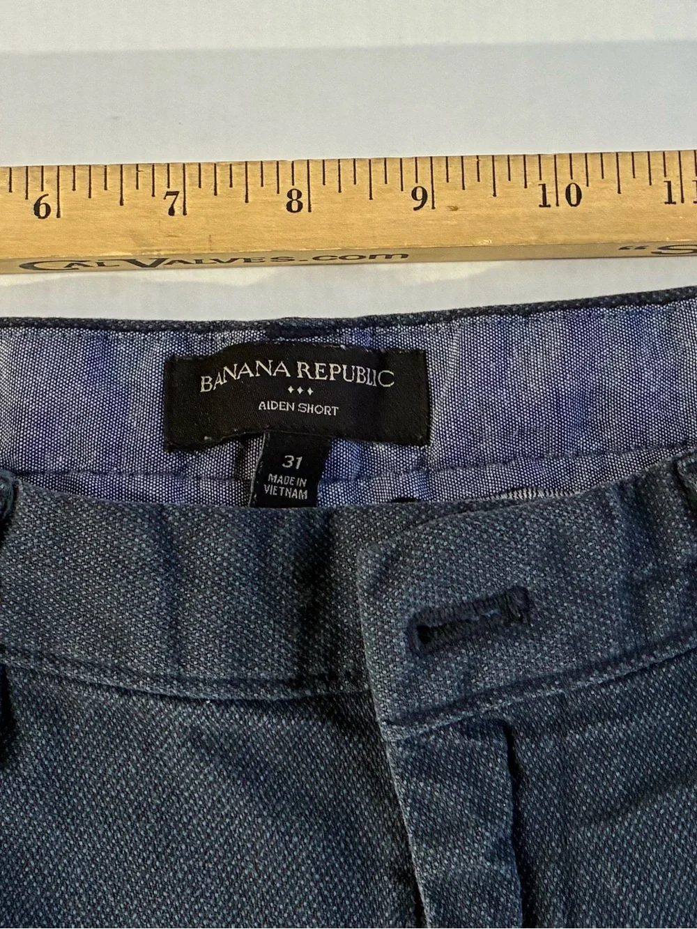 Banana Republic Men's Dark Blue Flat-Front Shorts
